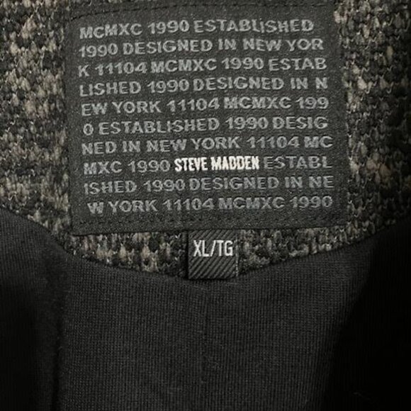 NWT Steve Madden Woman's Charcoal Heather Gray Belted Coat Size XL - Picture 12 of 15